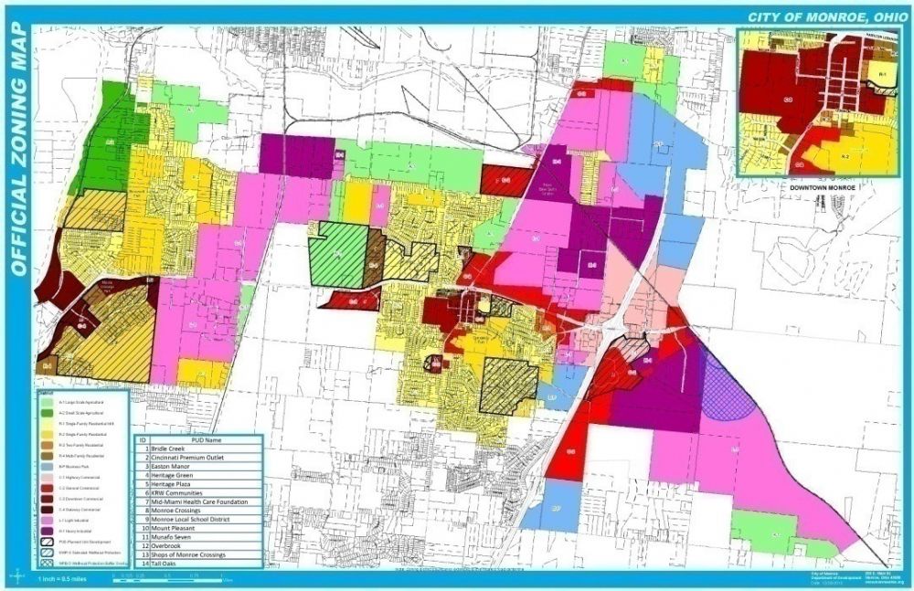 map of monroe township high school